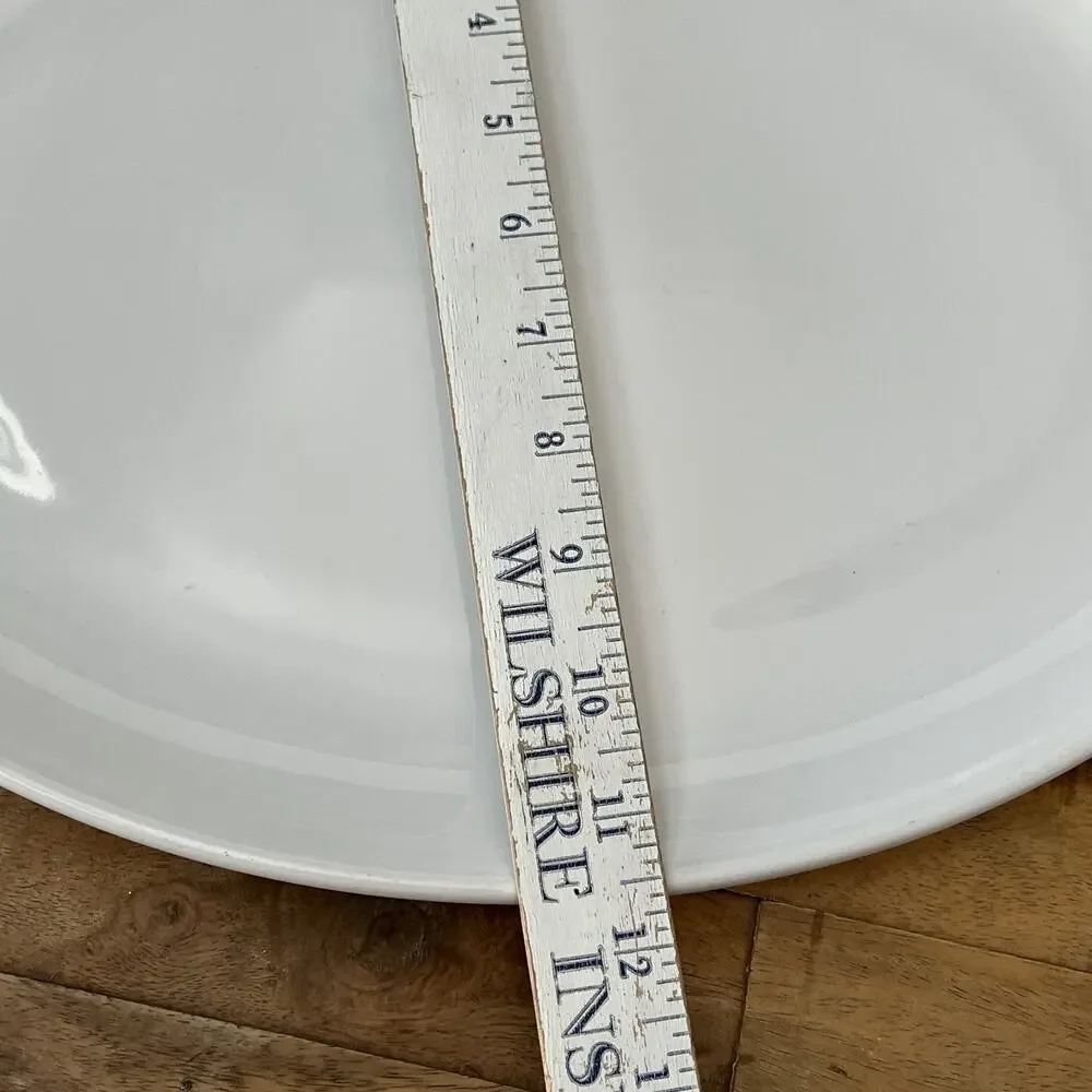 Vintage Hall China Oval 1940 WWII White Serving Platter 15